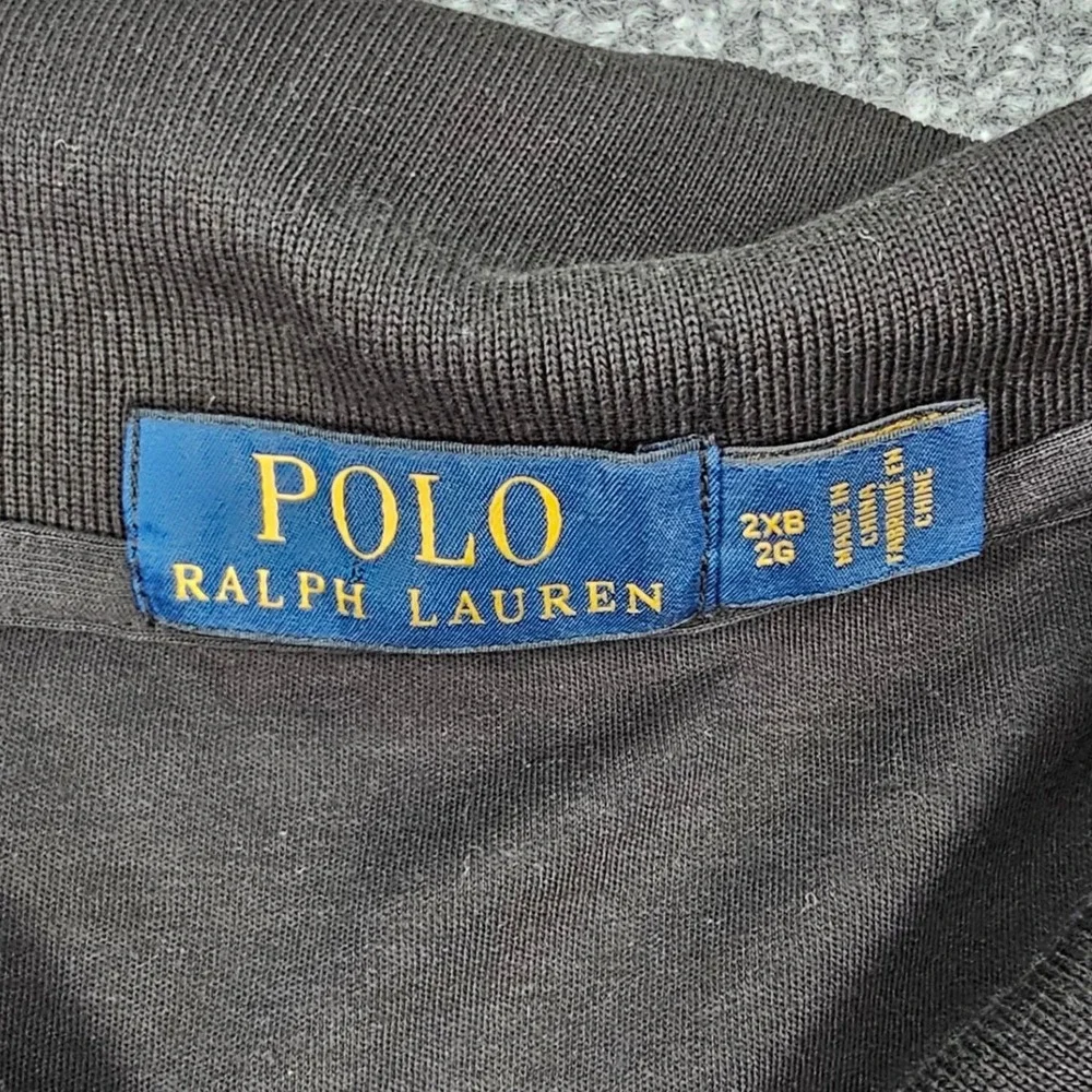 Polo Ralph Lauren Shirt Mens 2XB Black Big & Tall Short Sleeve Pique Cotton Pony